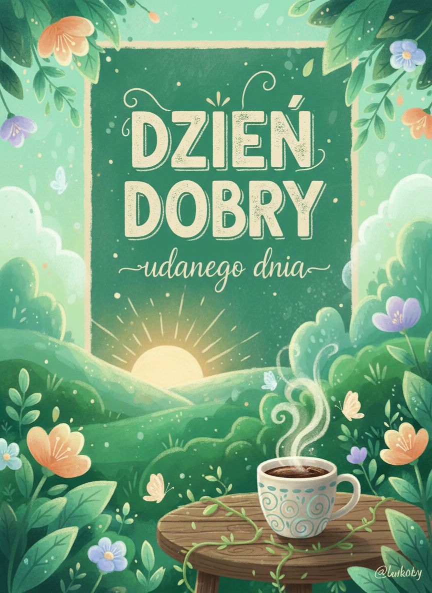 piękne kartki na dzień dobry