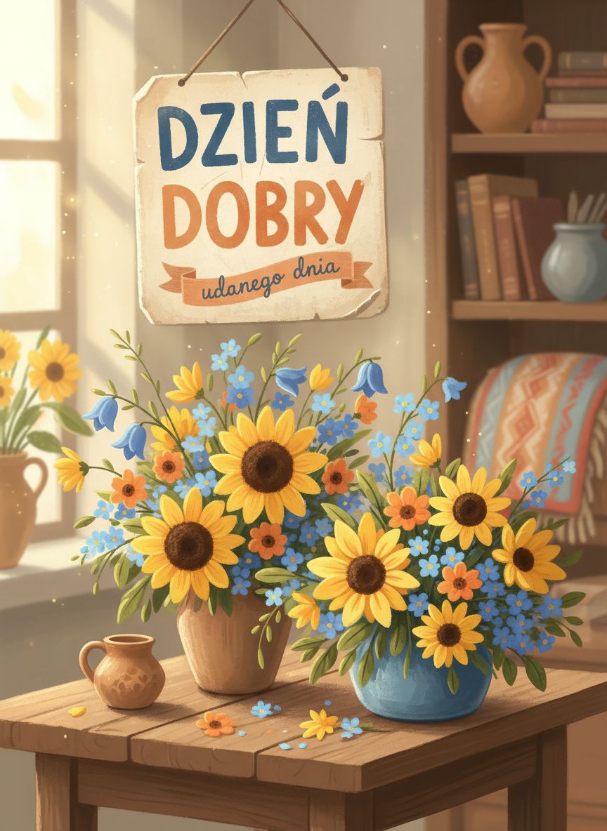 piękne kartki na dzień dobry