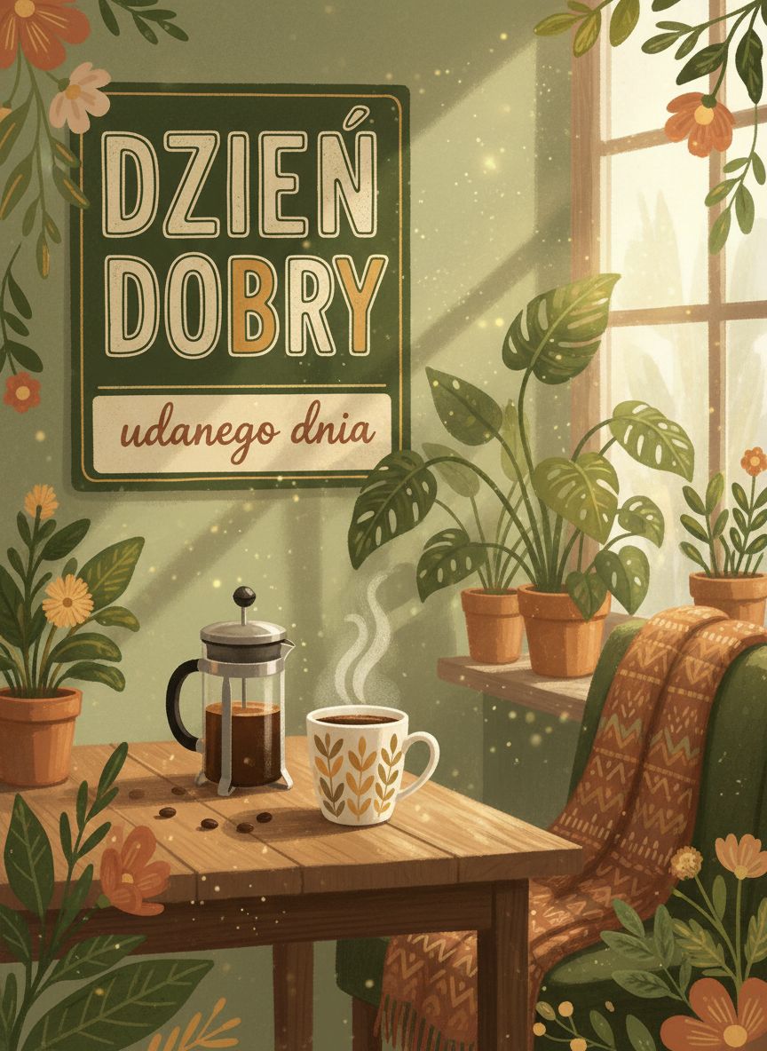 piękne kartki na dzień dobry