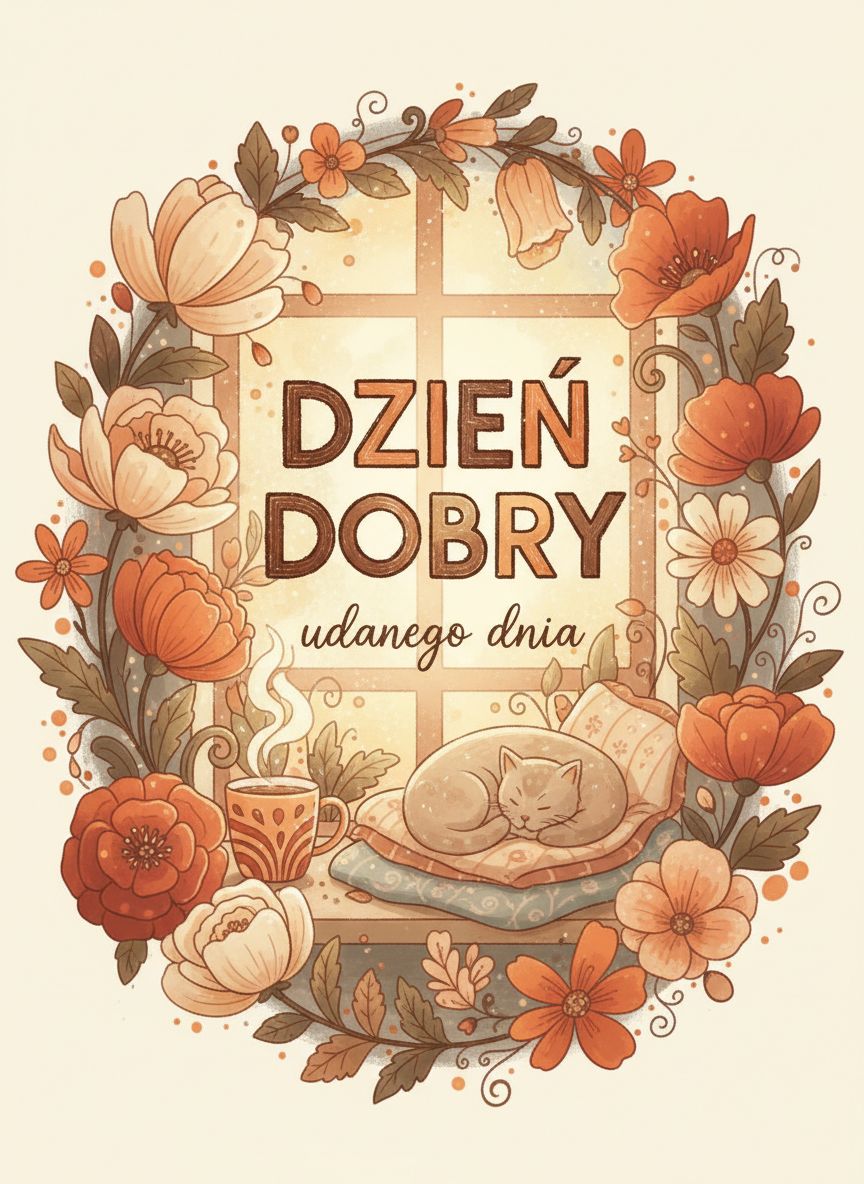 piękne kartki na dzień dobry