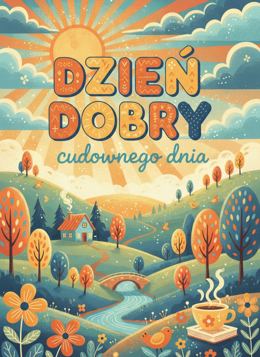piękne kartki na dzień dobry