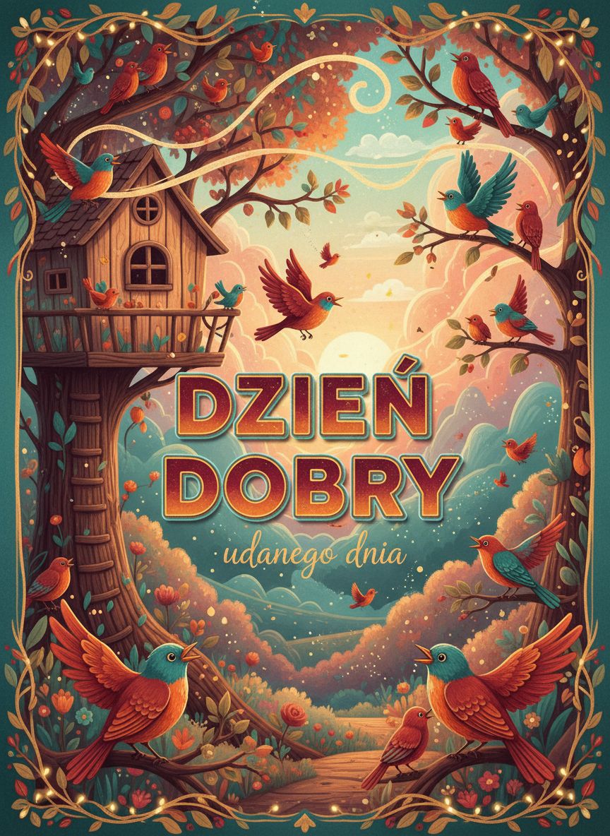 piękne kartki na dzień dobry