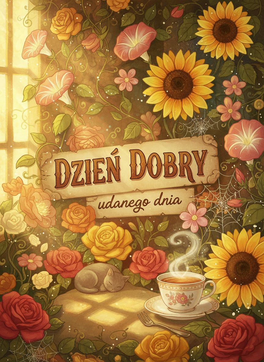 piękne kartki na dzień dobry