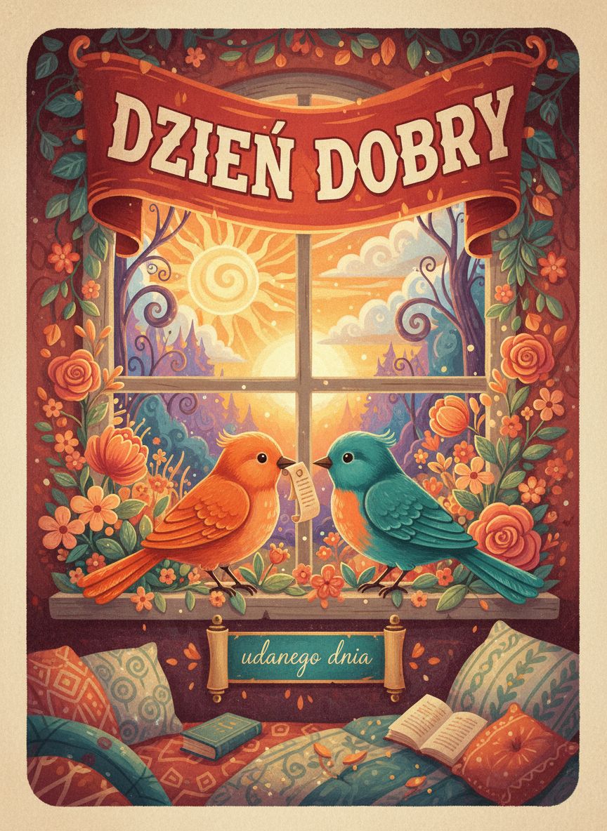 piękne kartki na dzień dobry