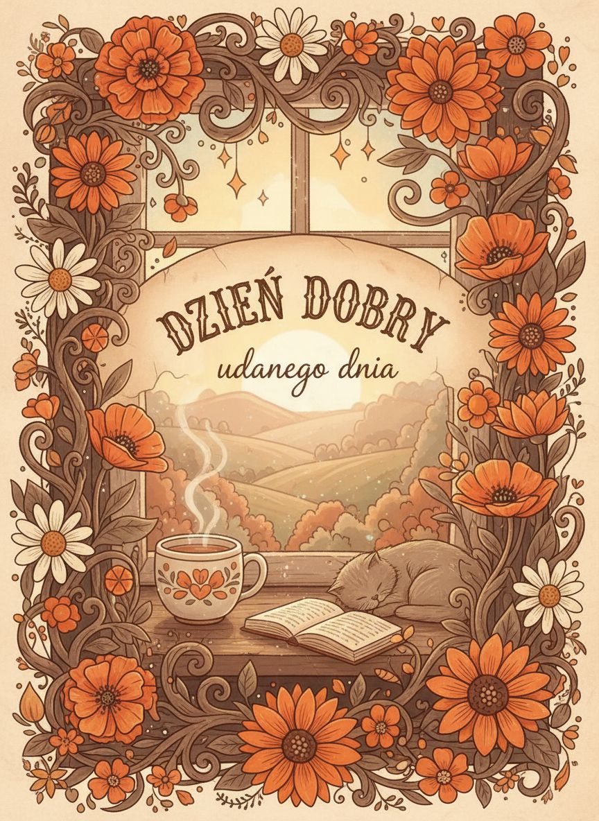 piękne kartki na dzień dobry