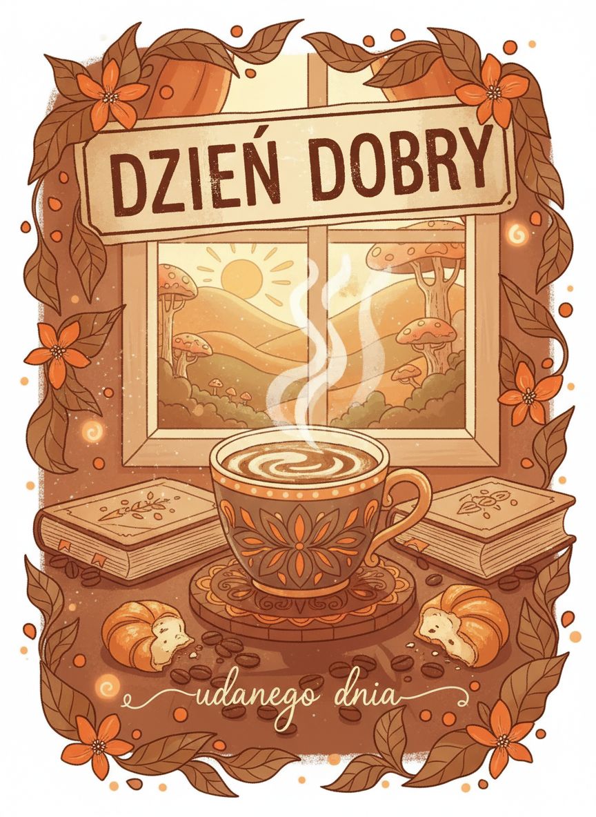 piękne kartki na dzień dobry
